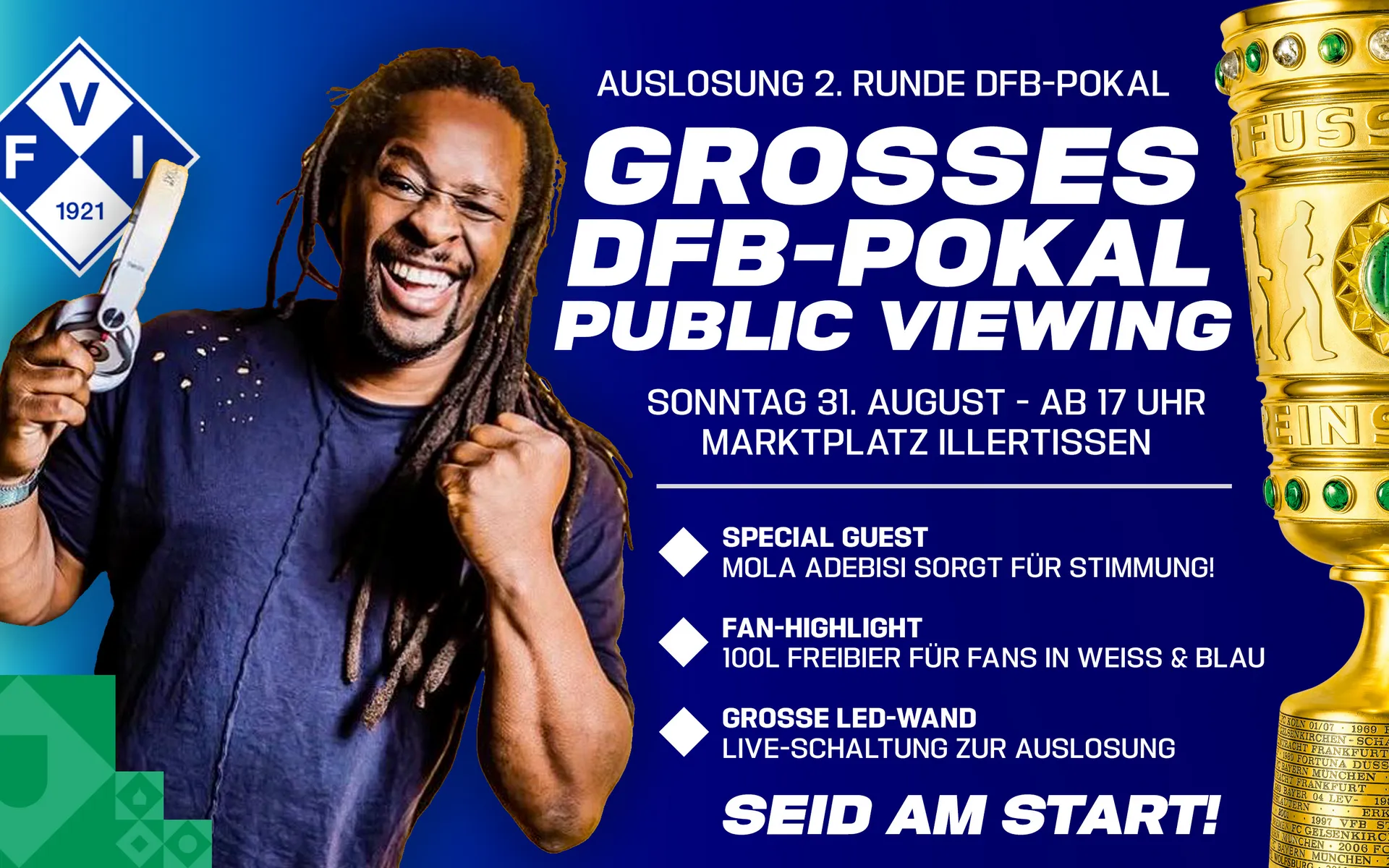 Großes Public Viewing zur DFB-Pokal-Auslosung am Sonntag!