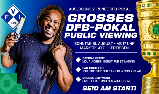 Großes Public Viewing zur DFB-Pokal-Auslosung am Sonntag!